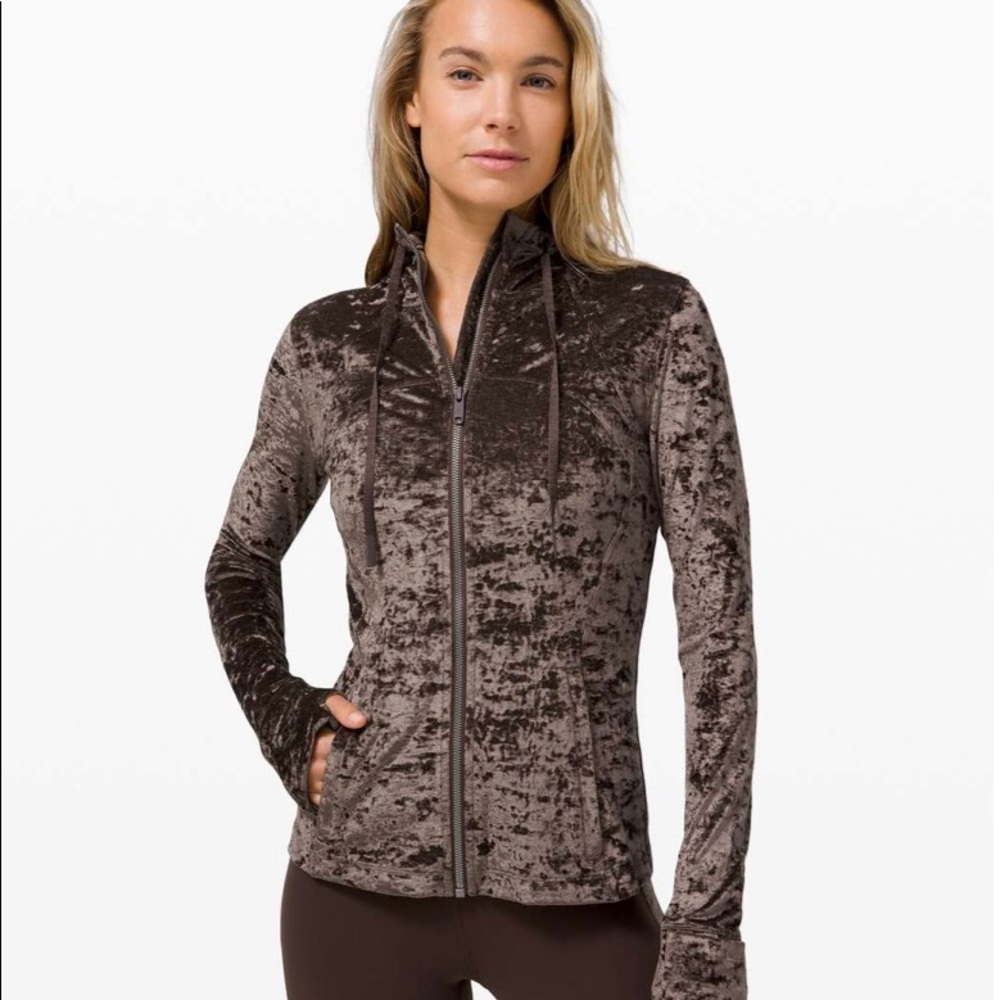 Lululemon Hooded Define Jacket *Crushed Velvet French Press Size 6 New